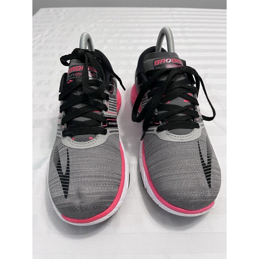 Brooks Pure Cadence 6 Womens 7.5 M Gray Pink Running Shoes Sneakers 1202361B034